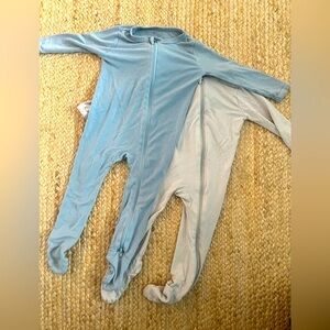Kyte baby pajamas with footies size 6-12 months in blue and grey